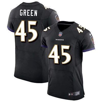 Mike Green Men's Nike Black Baltimore Ravens Speed Machine Elite Custom Jersey