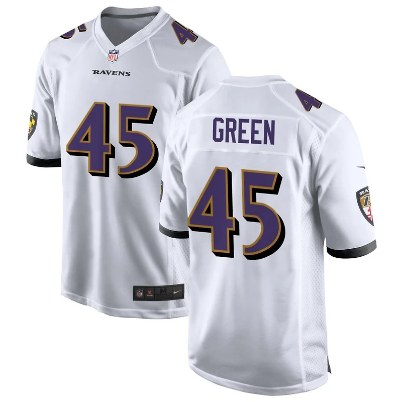 Mike Green Men's Nike White Baltimore Ravens Custom Game Jersey