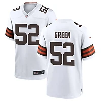 Kendrick Green Men's Nike White Cleveland Browns Custom Game Jersey