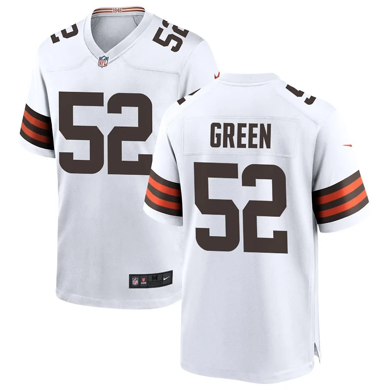 Kendrick Green Men's Nike White Cleveland Browns Custom Game Jersey