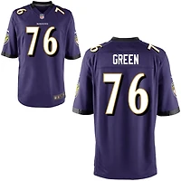 Kenyon Green Youth Nike Purple Baltimore Ravens Custom Game Jersey