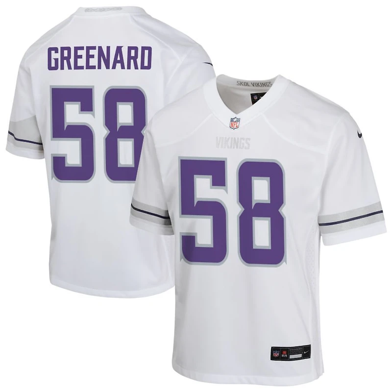 Jonathan Greenard Youth Nike White Minnesota Vikings Alternate Custom Game Jersey
