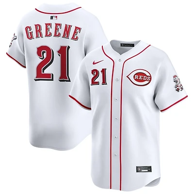 Hunter Greene Men's Nike White Cincinnati Reds Home Limited Custom Jersey