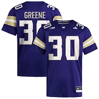 Kayden Greene Men's adidas  Purple Washington Huskies NIL Pick-A-Player Home Premier Football Jersey