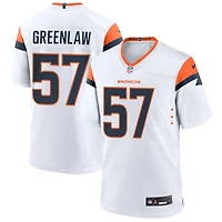 Dre Greenlaw Men's Nike White Denver Broncos Custom Game Jersey
