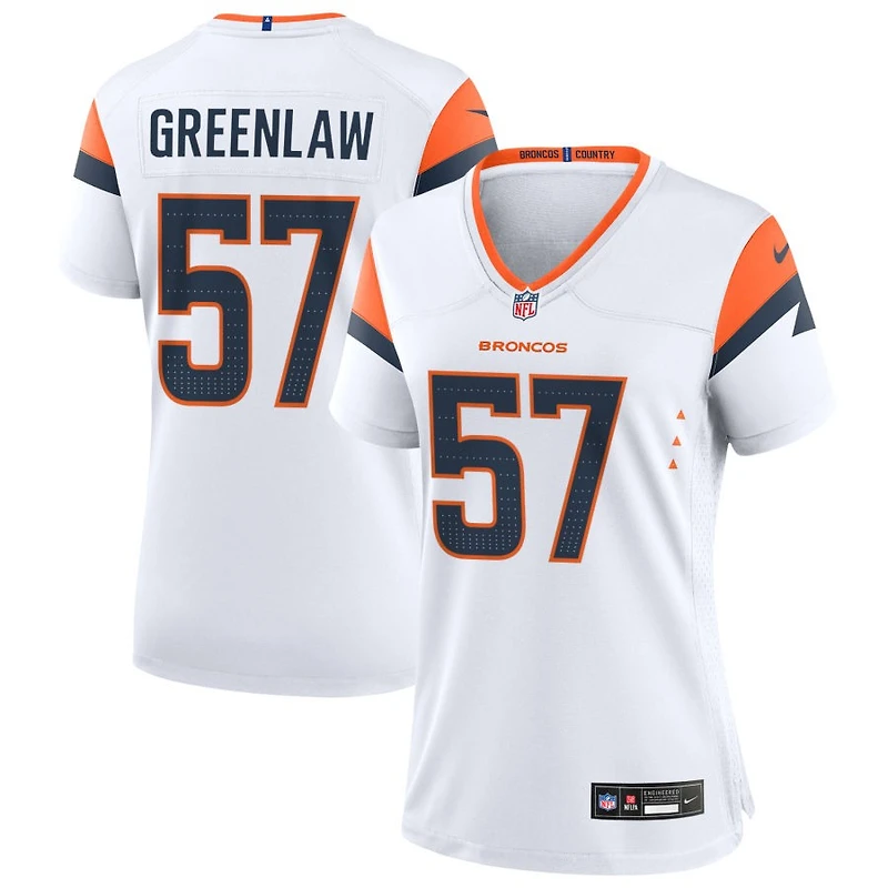 Dre Greenlaw Women's Nike White Denver Broncos Mile High Collection Custom Game Jersey