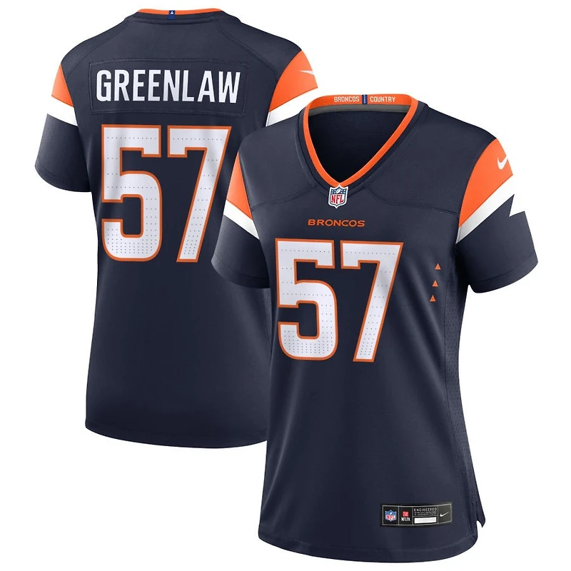 Dre Greenlaw Women's Nike  Navy Denver Broncos Alternate Mile High Collection Custom Game Jersey