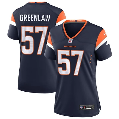 Dre Greenlaw Women's Nike  Navy Denver Broncos Alternate Mile High Collection Custom Game Jersey