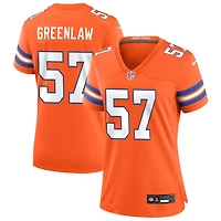 Dre Greenlaw Women's Nike Orange Denver Broncos Mile High Collection 1977 Throwback Custom Game Jersey