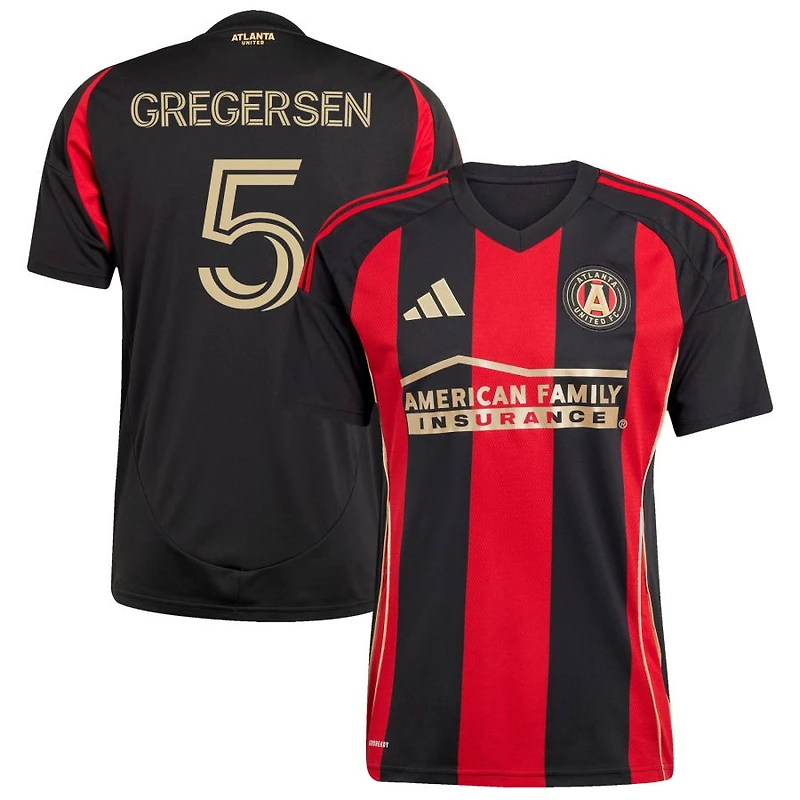Stian Gregersen Men's adidas Black Atlanta United FC 2025 The Connector Replica Custom Jersey