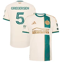 Stian Gregersen Men's adidas Tan Atlanta United FC 2026 Spirit Of '96 On-Field Authentic Patch Custom Jersey