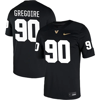 Ted Gregoire Men's Nike Black Vanderbilt Commodores NIL Pick-A-Player Game Jersey