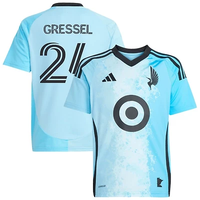 Julian Gressel Youth adidas  Blue Minnesota United FC 2025 CONVERGENCE Replica Custom Jersey