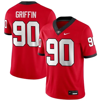 Elijah Griffin Men's Nike Red Georgia Bulldogs NIL Pick-A-Player Game Jersey