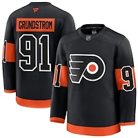 Carl Grundstrom Men's Fanatics Black Philadelphia Flyers Alternate Premium Custom Jersey