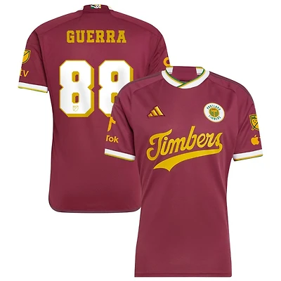 Gage Guerra Men's adidas  Red Portland Timbers 2024 Archive Custom Authentic Jersey