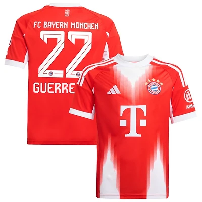Raphael Guerreiro Youth adidas Red Bayern Munich 2025/26 Home Replica Custom Jersey