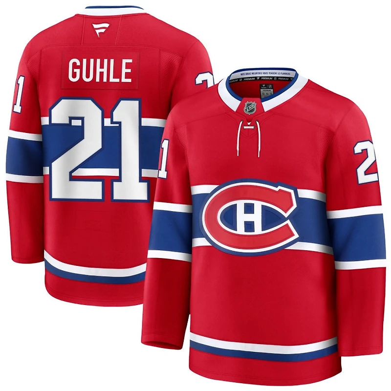 Kaiden Guhle Men's Fanatics Red Montreal Canadiens Home Premium Custom Jersey