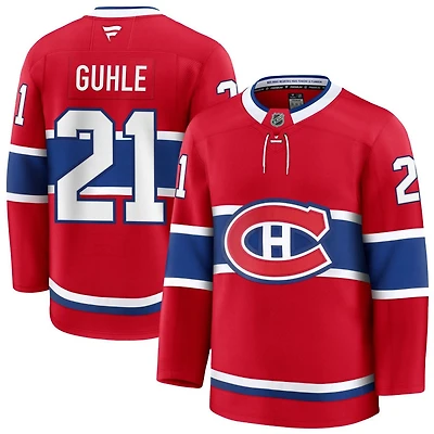Kaiden Guhle Men's Fanatics Red Montreal Canadiens Home Premium Custom Jersey
