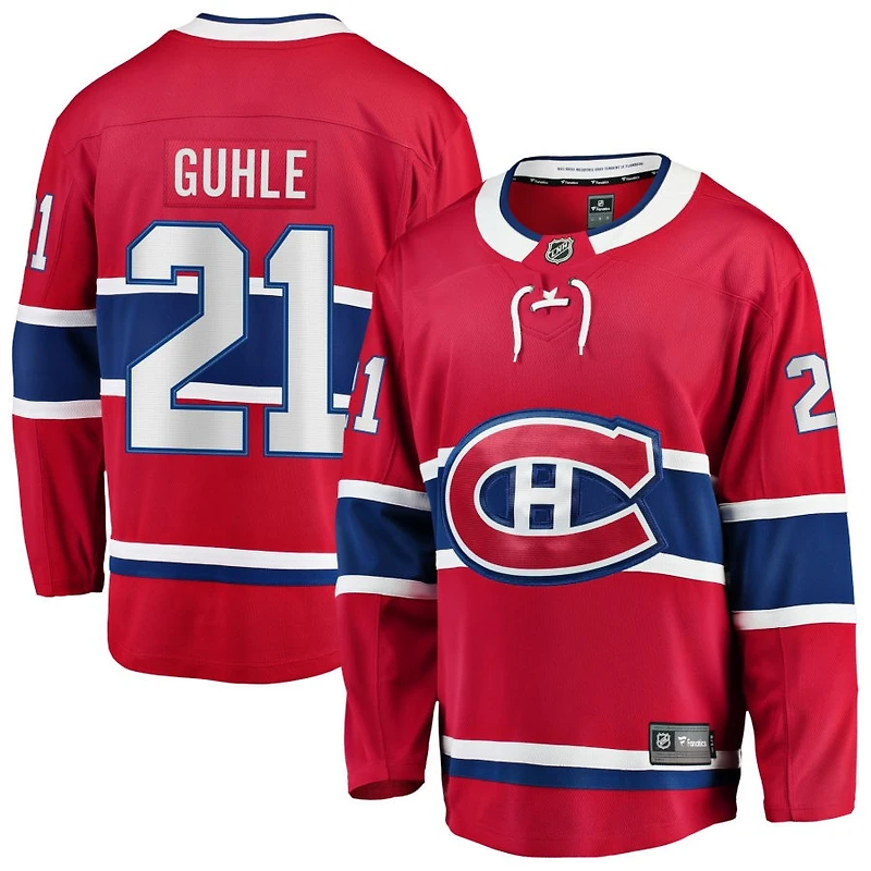 Kaiden Guhle Men's Fanatics Red Montreal Canadiens Home Breakaway Custom Jersey