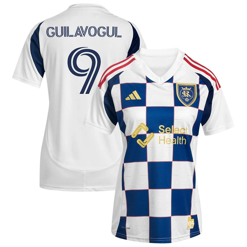 Morgan Guilavogul Women's adidas  White Real Salt Lake 2025 Grid City Replica Custom Jersey