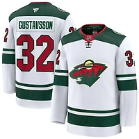 Filip Gustavsson Men's Fanatics White Minnesota Wild Away Premium Custom Jersey
