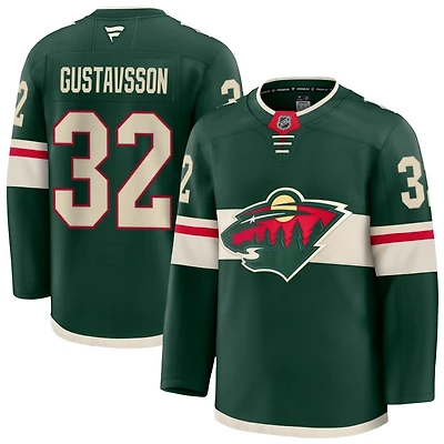Filip Gustavsson Men's Fanatics Green Minnesota Wild Home Premium Custom Jersey