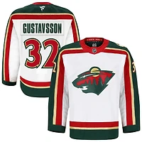 Filip Gustavsson Men's Fanatics  White Minnesota Wild 25th Anniversary Authentic Pro Custom Jersey