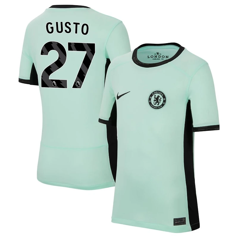 Malo Gusto Youth Nike Mint Chelsea 2023/24 Third Stadium Replica Custom Jersey
