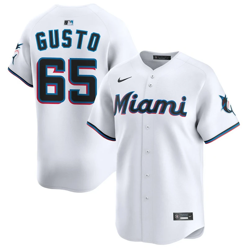 Ryan Gusto Youth Nike  White Miami Marlins Home Custom Limited Jersey