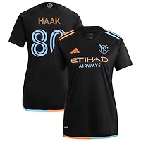 Justin Haak Men's adidas  Black New York City FC 2024 24/7 Kit Replica Custom Jersey