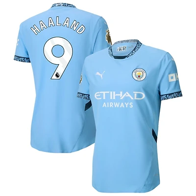 Erling Haaland Men's Puma Light Blue Manchester City 2024/25 Home Authentic Custom Jersey