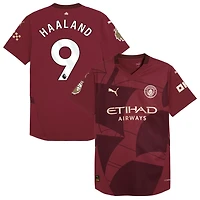 Erling Haaland Men's Puma  Burgundy Manchester City 2024/25 Third Authentic Custom Jersey