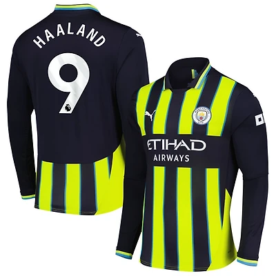 Erling Haaland Men's Puma Navy Manchester City 2024/25 Away Replica Long Sleeve Custom Jersey