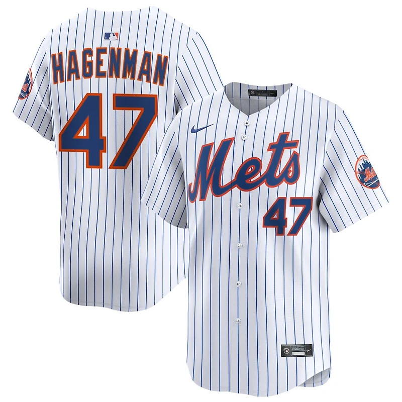 Justin Hagenman Men's Nike White New York Mets Home Limited Custom Jersey