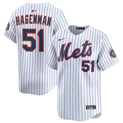 Justin Hagenman Men's Nike White New York Mets Home Limited Custom Jersey