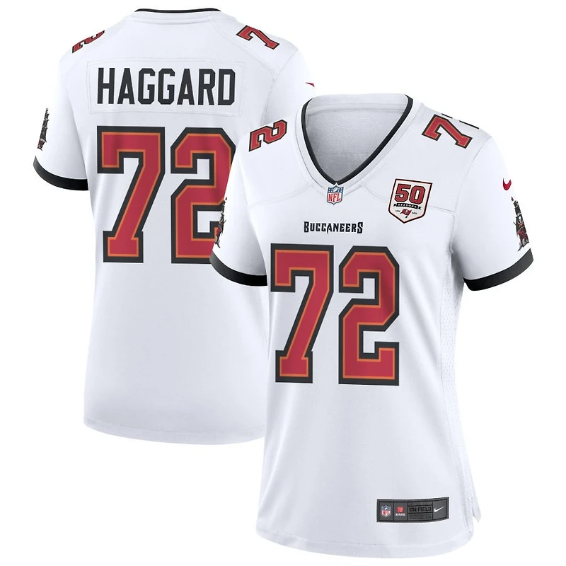 Luke Haggard Women's Nike White Tampa Bay Buccaneers 50th Season Custom Game Jersey
