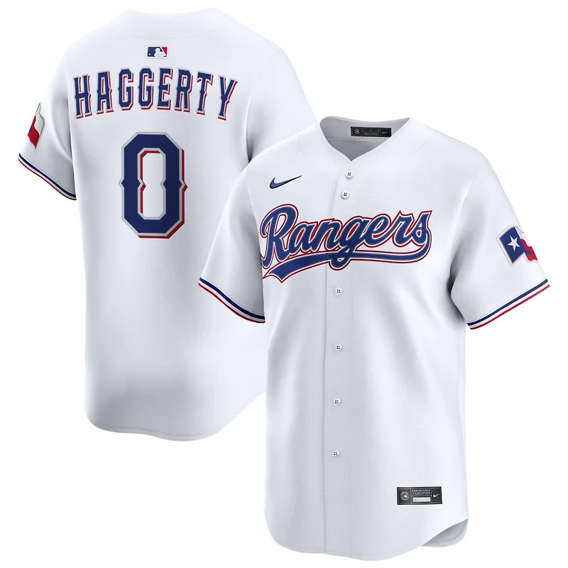 Sam Haggerty Men's Nike White Texas Rangers Home Limited Custom Jersey