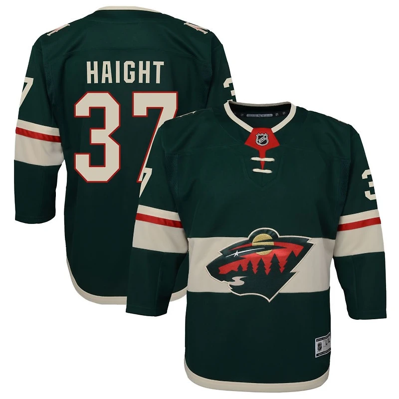 Hunter Haight Youth Green Minnesota Wild Home Premier Custom Jersey