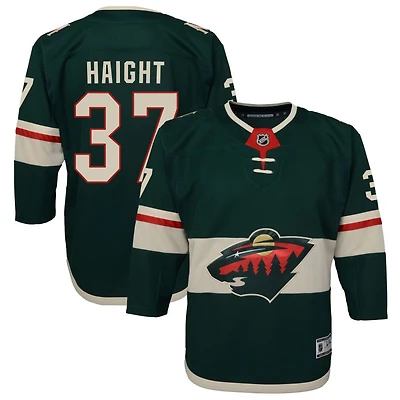 Hunter Haight Youth Green Minnesota Wild Home Premier Custom Jersey