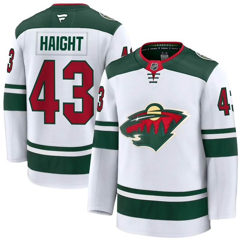 Hunter Haight Men's Fanatics White Minnesota Wild Away Premium Custom Jersey