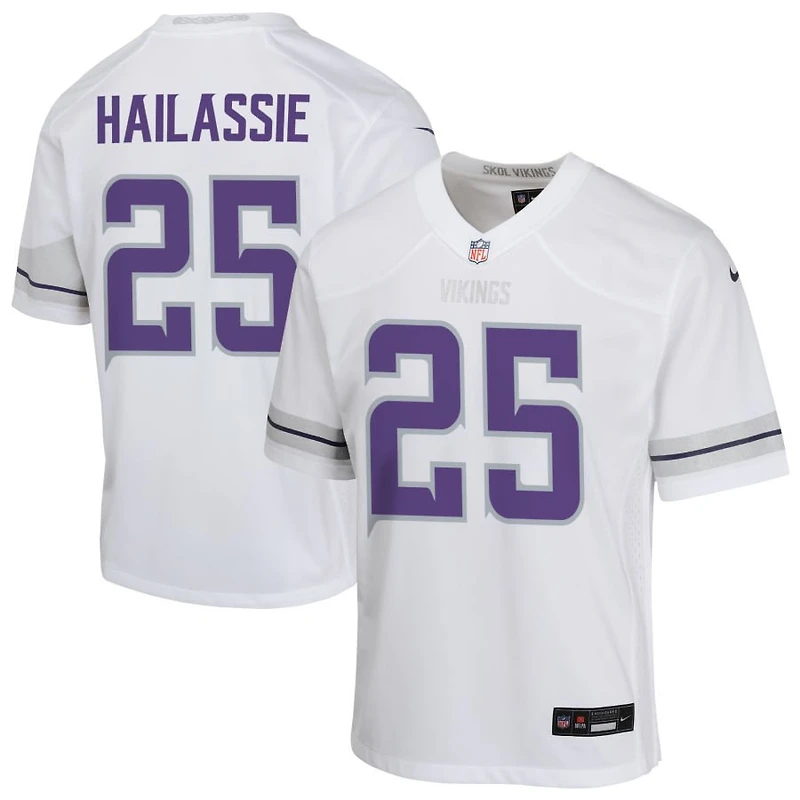 Kahlef Hailassie Youth Nike White Minnesota Vikings Alternate Custom Game Jersey