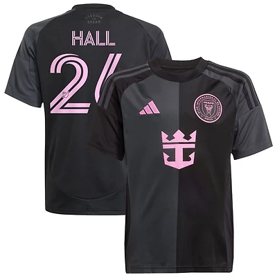 Tyler Hall Youth adidas  Black Inter Miami CF 2025 The Fortitude Kit Replica Custom Jersey