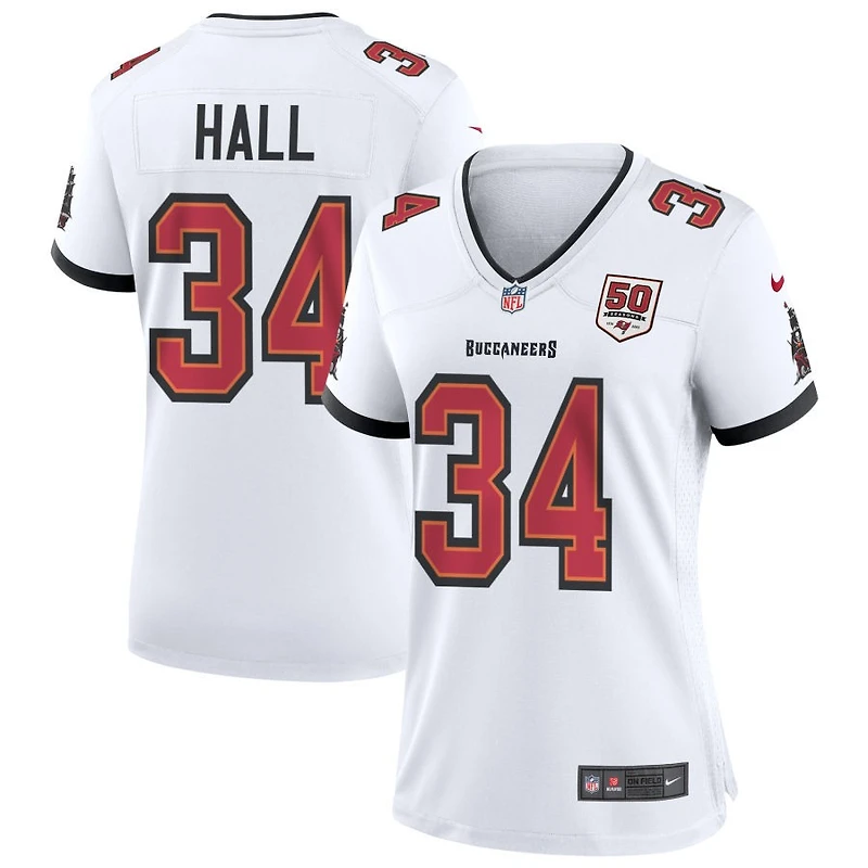 Bryce Hall Women's Nike White Tampa Bay Buccaneers 50th Season Custom Game Jersey