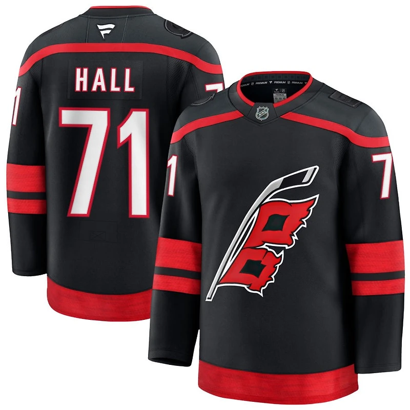 Taylor Hall Men's Fanatics Black Carolina Hurricanes Home Premium Custom Jersey