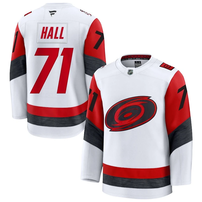Taylor Hall Men's Fanatics White Carolina Hurricanes Away Premium Custom Jersey