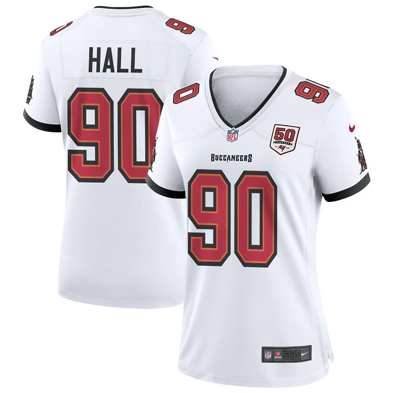 Logan Hall Women's Nike White Tampa Bay Buccaneers 50th Season Custom Game Jersey
