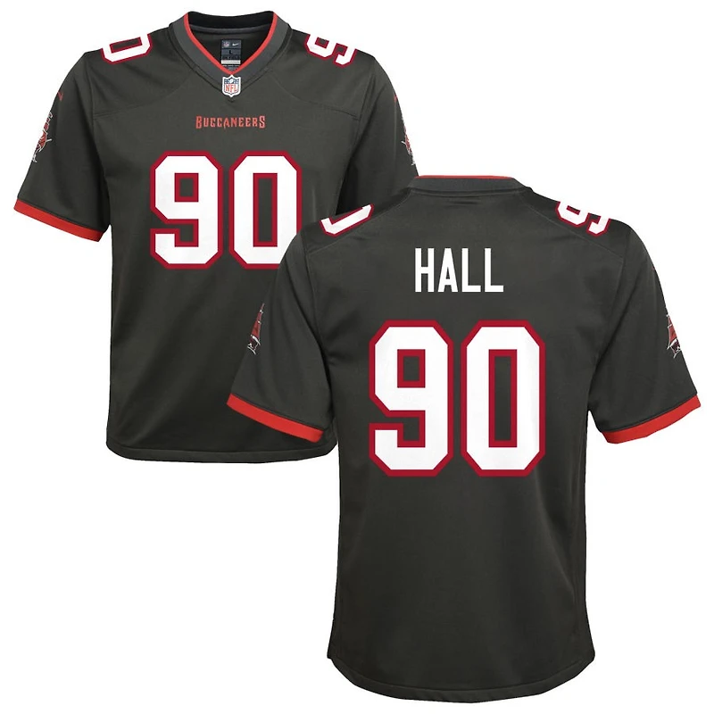 Logan Hall Youth Nike Pewter Tampa Bay Buccaneers Alternate Custom Game Jersey