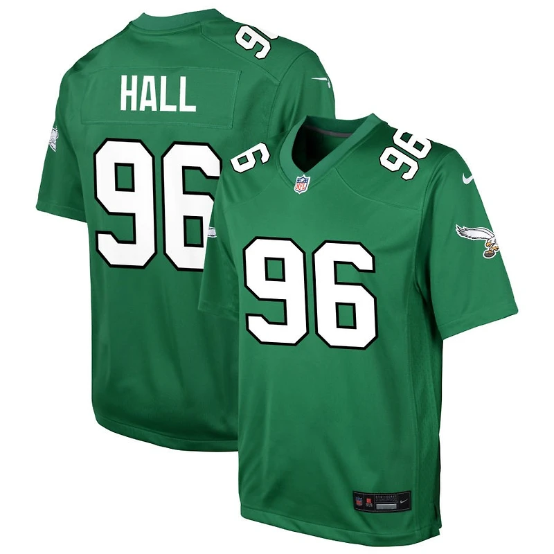 Gabe Hall Youth Nike Kelly Green Philadelphia Eagles Alternate Custom Game Jersey