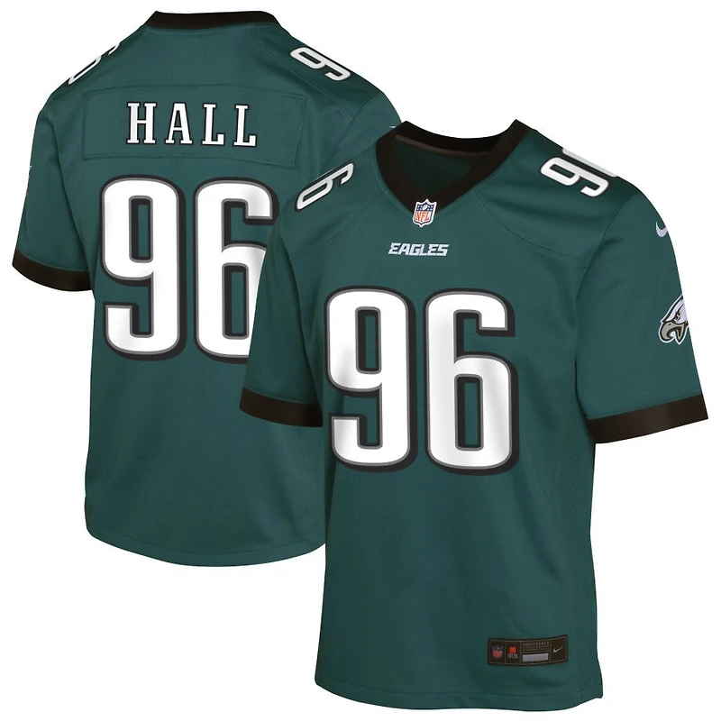 Gabe Hall Youth Nike Midnight Green Philadelphia Eagles Custom Game Jersey